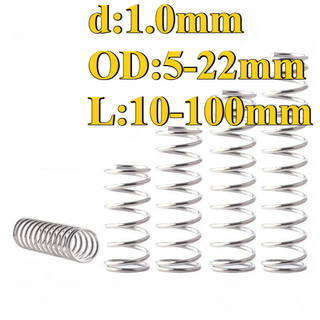 Lò xo nén inox 304 (đường kính dây 1.0mm đường kính ngoài 5-22mm, dài 10 ~ 100mm) (LXY-XDT-VN-w)