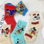 Tất ống giữa chuột Mickey hoạt hình dễ thương, tất cá tính và đa năng, thoáng khí