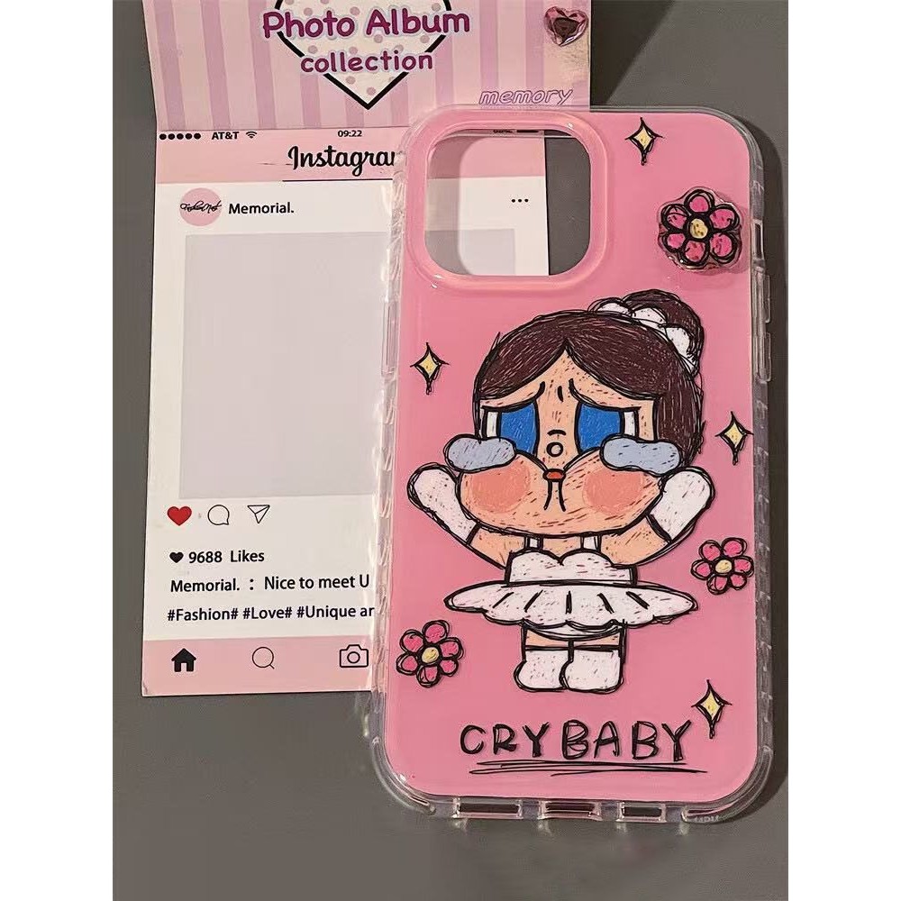 ✨Spot】[Ốp điện thoại Crybaby dễ thương]ốp lưng iphone 16ProMax/Apple 15pro/14Plus/13/12, chống sốc