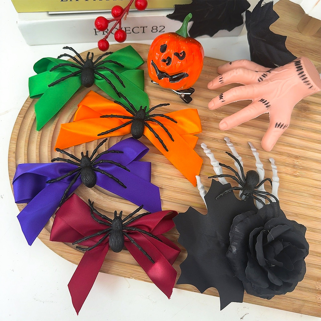 Kẹp Tóc Nhựa Mềm Hình Bí Ngô - An Toàn Cho Kiểu Tóc, Phụ Kiện Trang Trí Tiệc Halloween Dành Cho Cả Trẻ Em Và Người Lớn