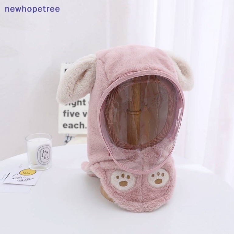 Mũ Len Lông Cừu Trùm Đầu Kèm Kính Chắn Gió Chống Bụi Bảo Vệ Bé Nón Len Mềm Mịn 2in1 Cho Bé 2-6 tuổi