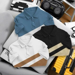COMBO 3 ÁO POLO SỌC CHÉO VẢI THUN CÁ SẤU POLY THÁI 4 CHIỀU