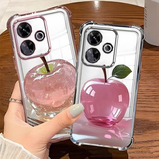 Thích hợp cho Redmi 13 Vỏ điện thoại Chất liệu pha lê Apple Thiết kế mới Đơn giản Vỏ điện thoại TPU trong suốt Giá cả phải chăng Chống sốc Chống trượt Chống vân tay bền