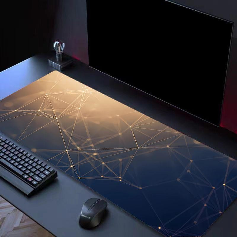 Miếng Lót Chuột Chơi Game Cao Cấp (Lên Đến 90x40cm) - Thảm Để Bàn Tổ Ong Cybernetic, Đế Cao Su Chống Trơn Trượt Cho Streamers & Thiết Lập Công Nghệ Tối Giản