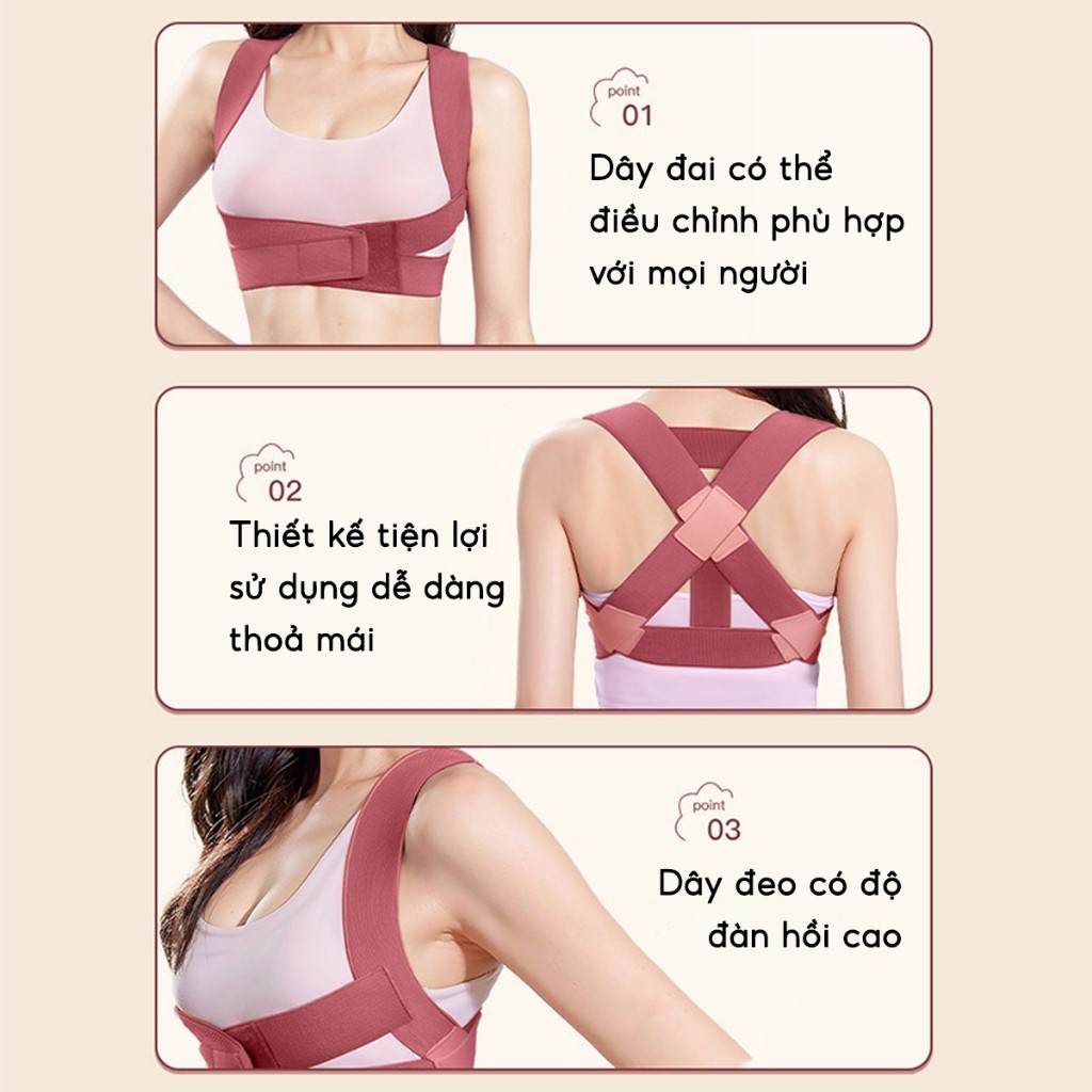 Đai bảo vệ vòng 1 chống gù lưng giúp định hình và nâng đỡ ngực khi tập Gym Yoga