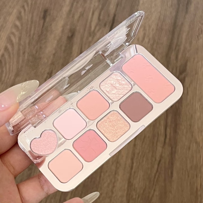 Bảng Phấn Mắt JILL LEEN 9 Ô Màu Crystal Fairy Eyes Lấp Lánh Nhũ Mịn Bền Màu Lâu Trôi