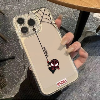 Mini Người Nhện Đơn Giản Dễ Thương Thời Trang Phong Cách Vui Vẻ Trong Suốt Ốp Lưng Điện Thoại Thích Hợp Cho iphone 16promax 16plus 15pro 15 14 13promax 12pro 11promax 11 x x xsmax Vỏ Chống Sốc
