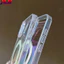 Ốp lưng từ tính trong suốt phản quang Laser cho iPhone 16 15 14 Pro Max Plus 13 12 11 XR XS 7 8 SE 2022 2020 Vỏ cứng chống sốc