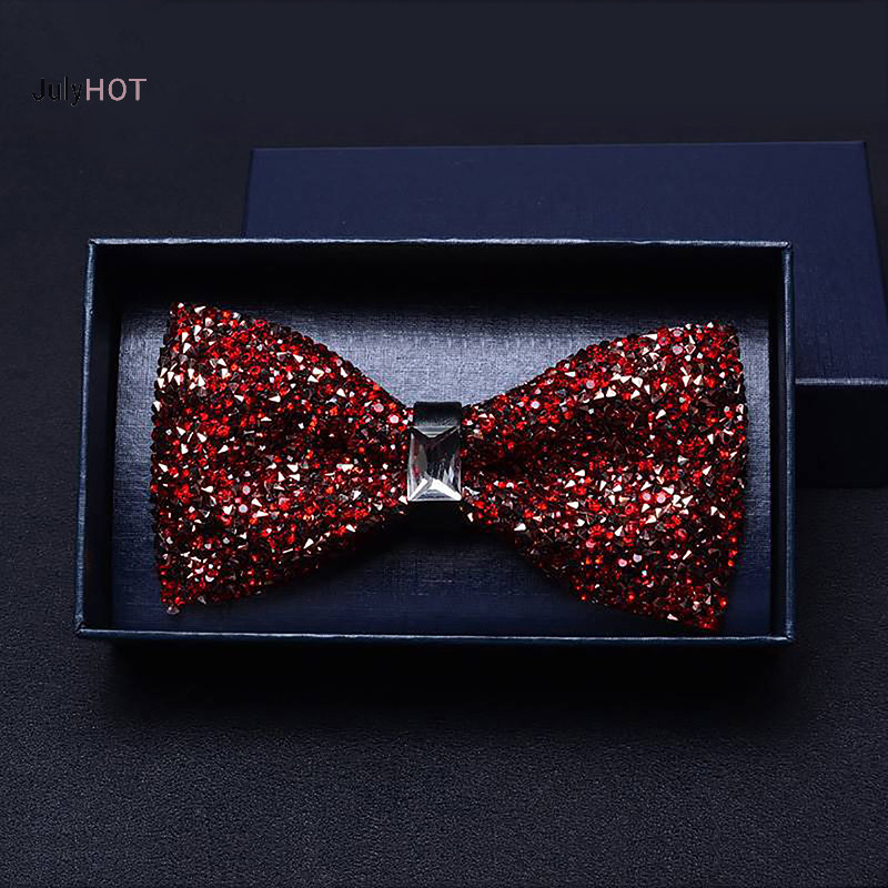 Julyhot Tinh Tế Kim Cương Giả Nơ Quý Ông Dây Buộc Dành Cho Nam Đính Kim Sa Lấp Lánh Thắt Nơ Thanh Lịch Nam Cưới Prom Tuxedo Phụ Kiện Quà Tặng Massivedeals