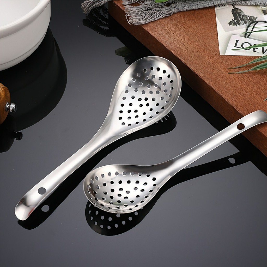 Muỗng Cán Cong Inox, Muỗng Múc Canh Inox Cán Cong Trơn Đa Năng Bền Đẹp Tiện Lợi  FE123