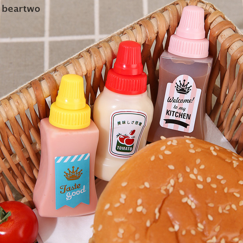 < Beartwo > 2 Chai Nước Sốt Gia Vị Di Động Sốt Cà Chua Salad Hộp Đựng Đẹp
