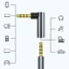 GODD Double End 3 5mm Stereo Aux Coupler Nữ Nam Kết Nối Bộ Chuyển Đổi Có Danh bạ Cho Aux Dây Nối Dài