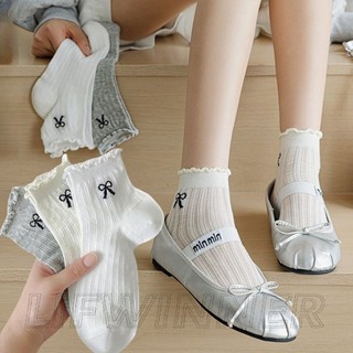 Vớ nơ - Siêu mỏng, Xù, Phong cách múa ba lê - Phụ kiện phù hợp với trang phục mùa hè - Ngọt ngào, JK, Lolita - Tất ống giữa - Tai gỗ Sox không xương