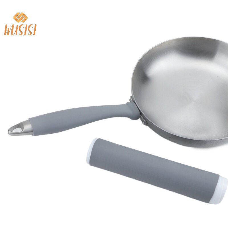 [Wusisi] Vỏ tay cầm nồi chống bỏng mới Giá đỡ silicon mềm Vỏ tay cầm nồi silicon chịu nhiệt cao cho chảo rán MỚI