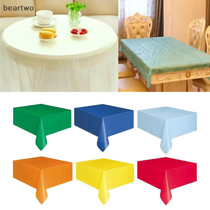 < Beartwo > Khăn trải bàn dùng một lần đầy màu sắc Đỏ Hồng Trắng Bàn làm việc Khăn lau bàn Giáng sinh Sinh nhật Tiệc cưới Trang trí năm mới Đẹp