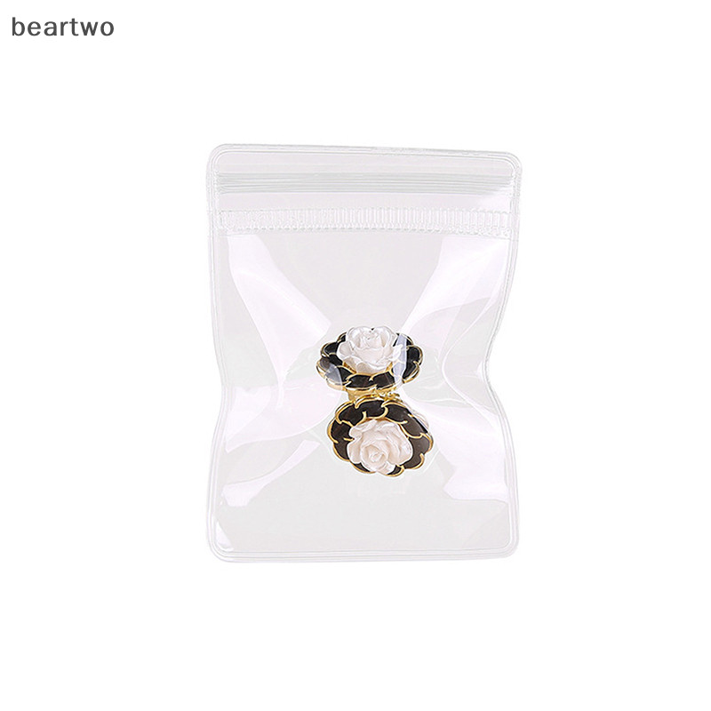 < Beartwo > 10 Chiếc Trang Sức Nhỏ Tự Dán Nhựa Zip Túi Trong Suốt PVC Túi Bảo Quản Trong Suốt Để Bảo Quản Vòng Tay Nhẫn Bông Tai Tổ Chức Đẹp