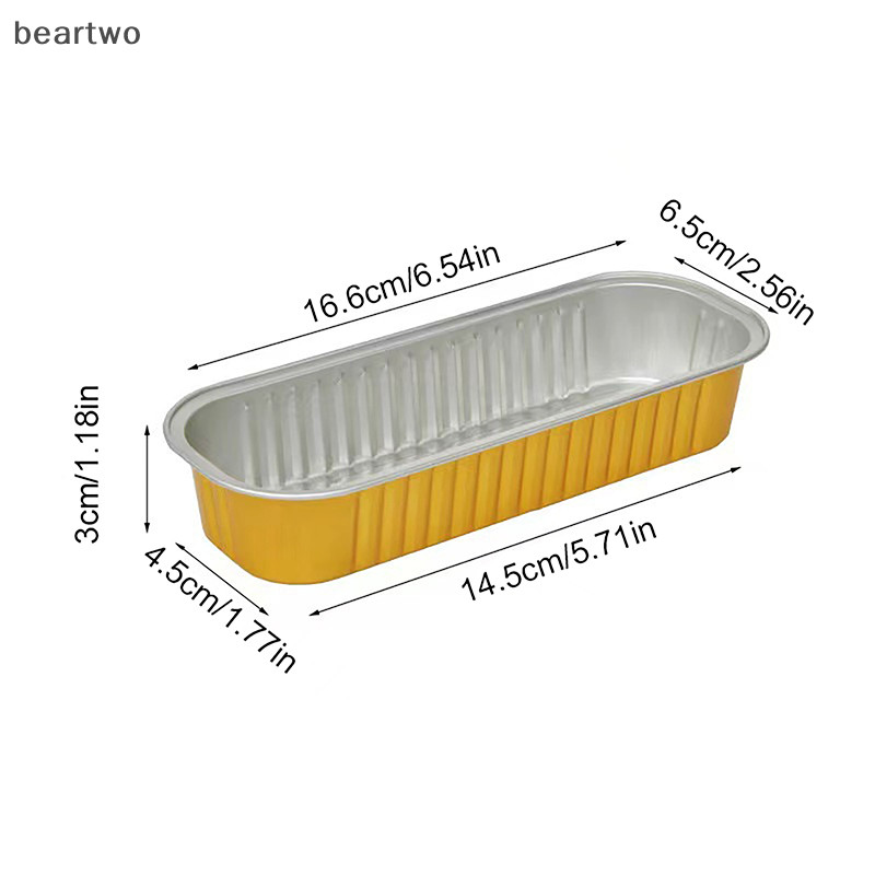 < Beartwo > 10 Cái Chảo Loaf Có / Không Nắp 6.8OZ Hình Chữ Nhật Lá Nhôm Nướng Chảo Có Thể Tái Sử Dụng Đẹp Muffin Tins Hộp Đựng Bánh Mì