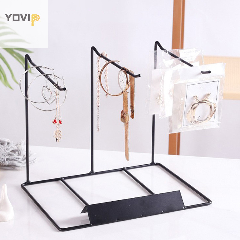 Yovip Sắt Trang Sức Trưng Bày Đứng Để Bàn Đồ lặt vặt Lưu Trữ Giá Để Đồ Trang Sức Cho Vòng Cổ Vòng Tay Bông Tai Nhẫn s VN