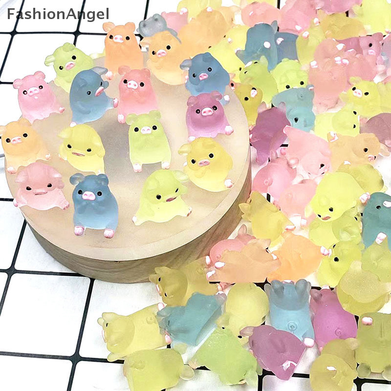 FashionAngel 1 / 5 Chiếc Nhựa Dạ Quang Heo Trang Trí Bảng Điều Khiển Ô Tô Trang Trí Nhà DIY Đồ Trang Trí Phụ Kiện TH