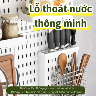 Xả hàng- Giá treo tường  không gian nhà bếp bảng pegboard Luxe CribCo lắp đặt nhanh  vật dụng gọn gàng