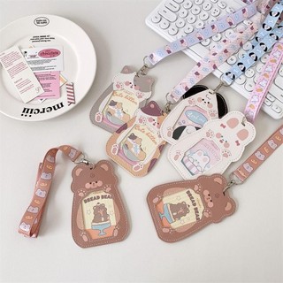 Giá đỡ Photocard KHÔNG GỈ, có dây buộc bảo vệ ảnh Kawaii, Vỏ thẻ PU hoạt hình dễ thương