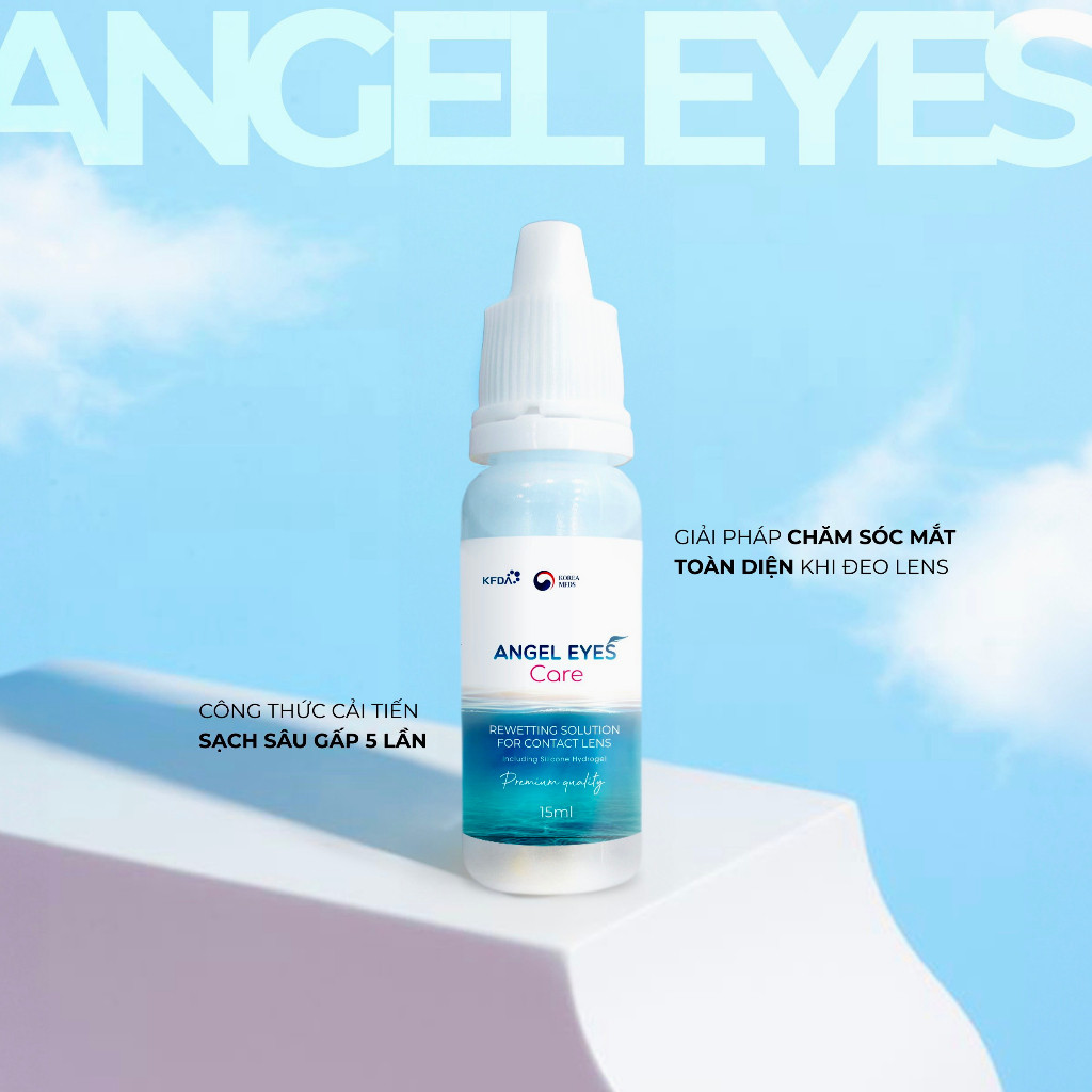 Nước nhỏ mắt lens An.gel Ey.es Ca.re, Nước mắt nhân tạo cho kính áp tròng dành cho mắt nhạy cảm 15ml
