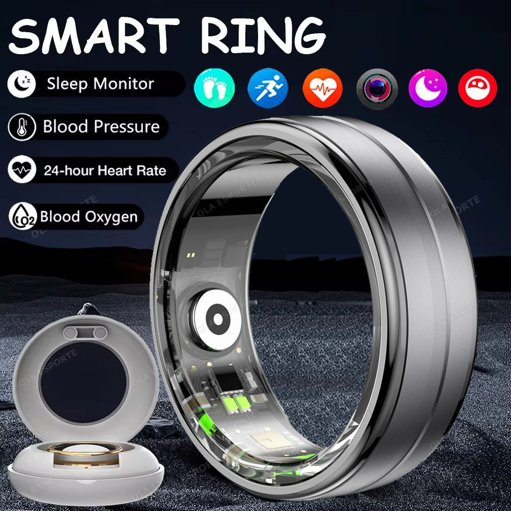 2024 Mới Dành Cho Xiaomi Smart Ring Nam Nữ, Đo Nhịp Tim Và Oxy Trong Máu Smartring IP68 & 5ATM Chống Thấm Nước, Chế Độ Đa Thể Thao