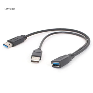 Cáp E-WOITD USB 3.0 Cáp sạc nguồn kép Y Adapter Nam sang Nữ Dây HNVN