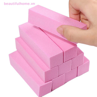 [Beautifulhome] 5 / 10 Cái Tập tin chà nhám đánh bóng màu hồng Chăm sóc móng tay Bọt biển Nail Art Pad Grindig Đánh bóng không làm tổn thương Dụng cụ nghệ thuật Móng tay nghệ thuật [làm đẹp]
