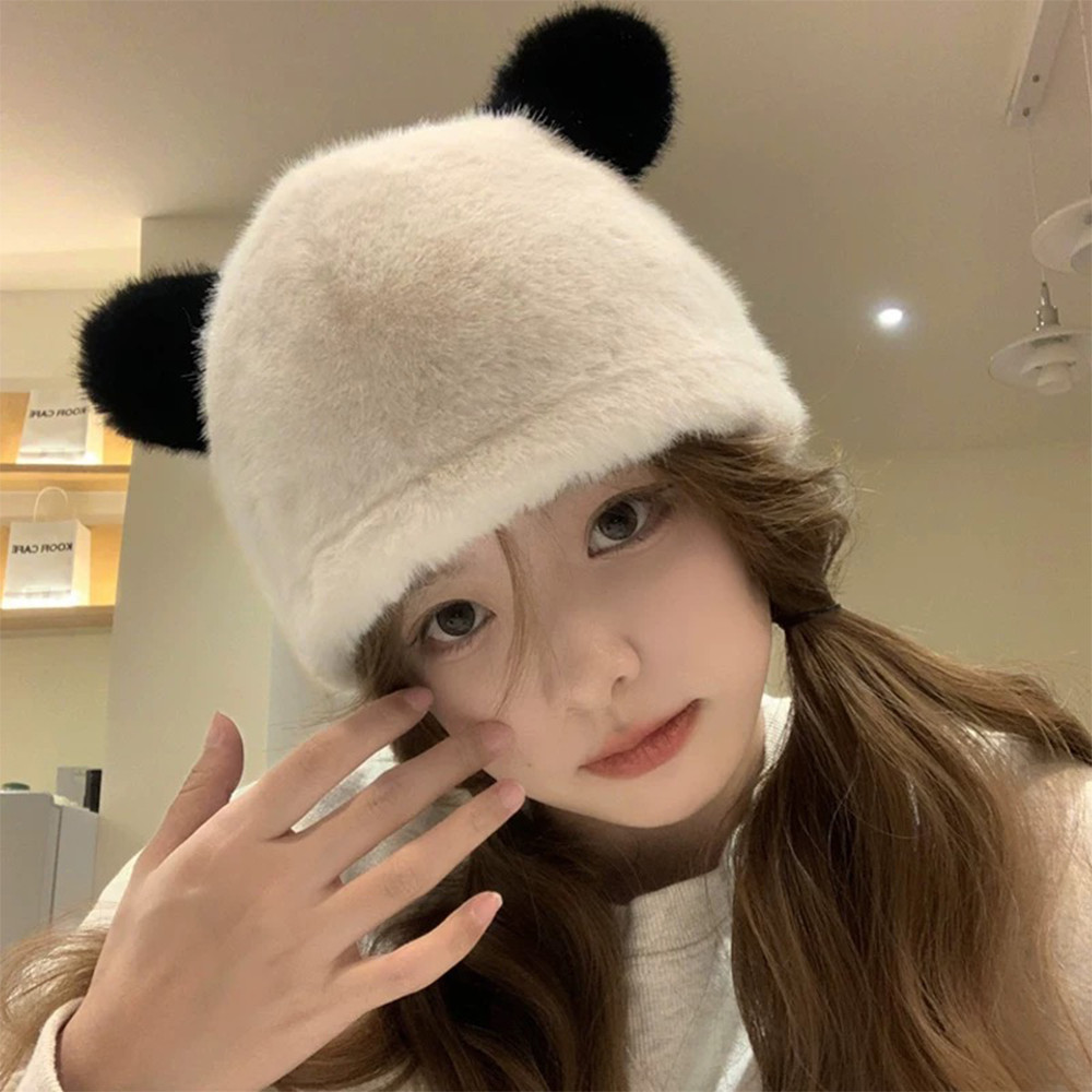 Mũ sang trọng tai gấu nhỏ - Dễ thương, Thời trang - Dày, Ấm áp, Chống gió - Mũ beanie mùa thu đông - Mũ bảo vệ tai mềm cho bé gái - Mũ sang trọng cỡ lớn
