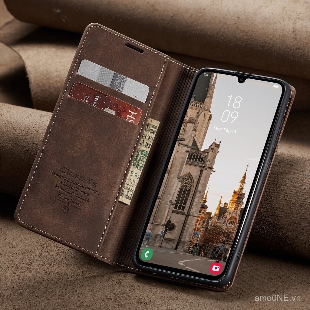 Ốp điện thoại bằng da PU mờ lật cho Samsung Galaxy A24 A14 A15 A25 A35 A55 A5S A34 A54 A13 A23 A33 A53 A73 4G 5g Ốp lưng dạng ví có khe đựng thẻ Ốp bảo vệ chống sốc