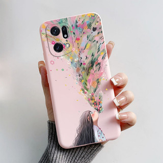 Dành Cho Oppo Find X5 Pro CPH2305 Find X5 CPH2307 Ốp Lưng Silicon Mềm Thiết Kế Mới Phi Hành Gia Sơn Vỏ Cao Su Cho Oppo findX5 Pro Vỏ Điện Thoại