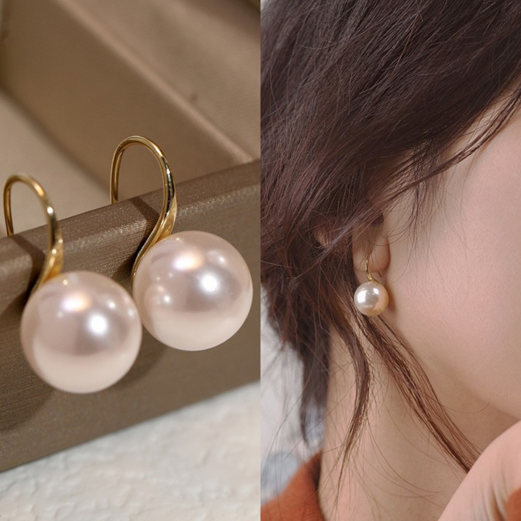 Phiên Bản Hàn Quốc Bông Tai Ngọc Trai Đơn Giản Nữ Ánh Sáng Sang Trọng Tính Khí Pháp Phù Hợp Với