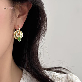 Julyhot 1 Cặp Retro Men Nhỏ Giọt Dầu Bông Tai Nữ Cô Gái Dân Tộc Phong Cách Trung Hoa Bông Tai Nhiều Màu Sắc Phụ Kiện Trang Sức Quà Tặng Massivedeals