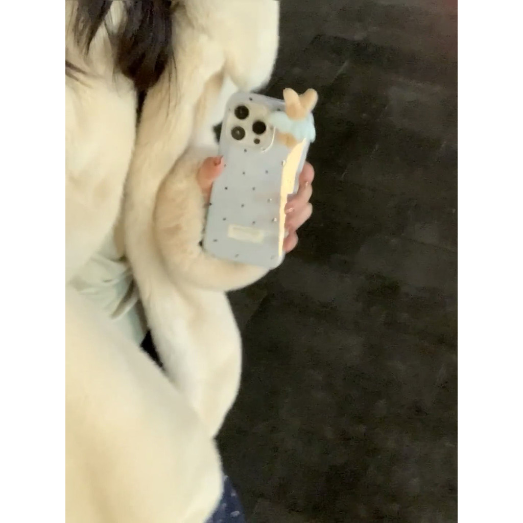 Thỏ cánh ba chiều Thích hợp cho iPhone14 Plush 15 plus Vỏ điện thoại 16 / 12 Apple 13promaxS78