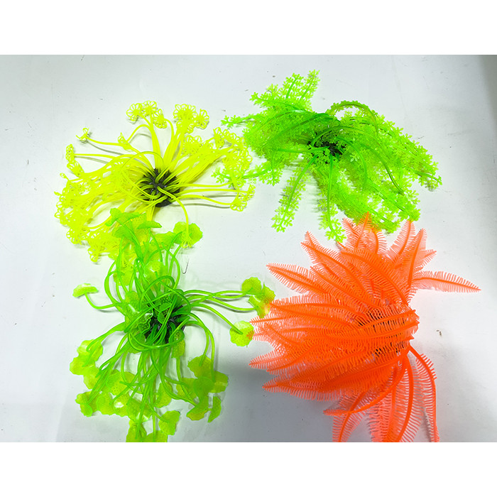 Rong Hải Quỳ Dạ Quang Trang Trí Bể Cá Cảnh, Thủy Sinh (Cao 10cm) (Mẫu Ngẫu Nhiên)