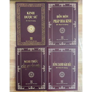 Sách - Hồng Danh Sám Hối, Nghi Thức Cầu An Cầu Siêu, Bổn Môn Pháp Hoa Kinh, Kinh Dược sư ( HT Thích Trí Quảng)
