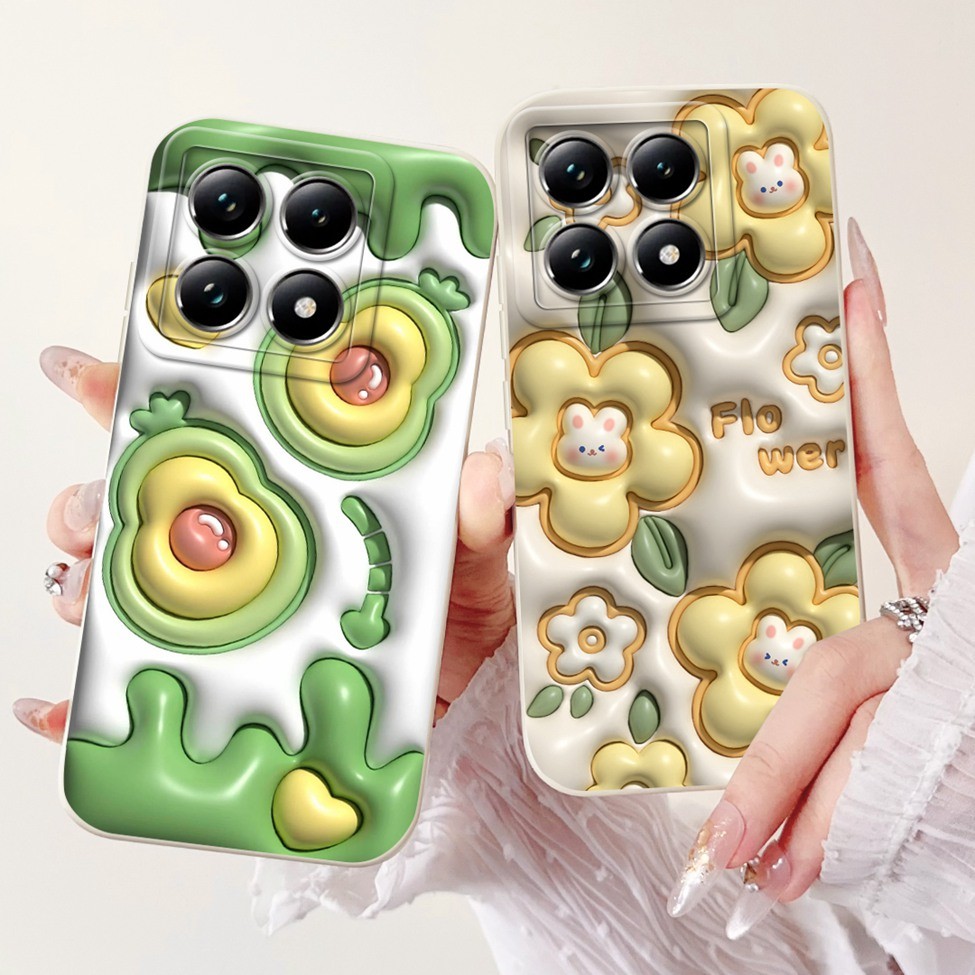 Ốp lưng Xiaomi 14TPro Thẩm Mỹ Dễ Thương Thời Trang Ngộ nghĩnh Hoạt Hình Cô Gái Gấu Trúc Mèo Ốp lưng Xiaomi 14T Pro