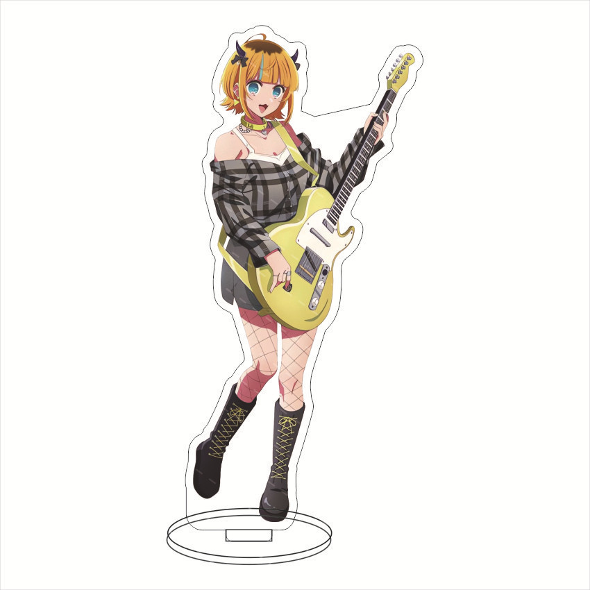 Móc Khoá, Mô Hình Standee Anime Oshi No Ko Nhân Vật Akuamarin Hoshino Ai Rubii Trang Trí Bàn Học, Làm Việc