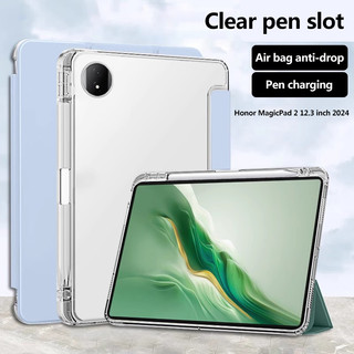 Ốp Túi Khí Trong Suốt Cho Honor Pad X9a 11.5inch 2025 X9 Pro V9 X8a 11 ” 2024 MagicPad 2 GT Pro 12.3 Pad 9 8 V8 Pro X8 Lite V7 X9 Da Đứng Bảo Vệ Có Khe Cắm Bút