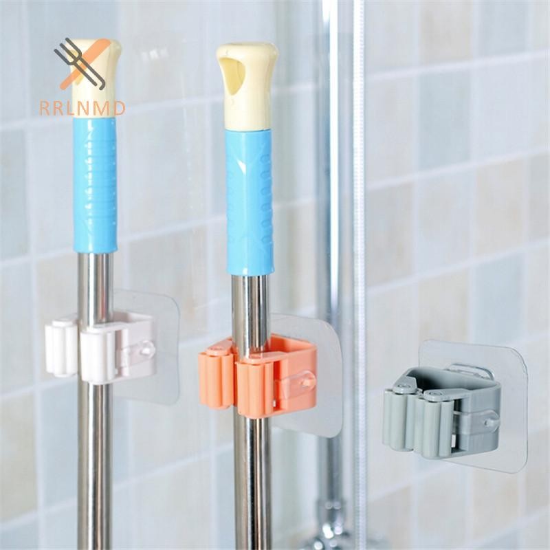 Rrlnmd Treo Tường Cây Lau Nhà Giá Đỡ Bàn Chải Chổi Móc Treo Ô Kẹp Phòng Tắm Giá Để Đồ MỚI