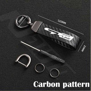 Gt Dòng Xe Da Lộn Da Móc Khóa Mặt Dây Chuyền Móc Chìa Khóa Carbon Patter Chìa Khóa Xe Nhăn Móc Khóa Cho KIA Seltos Sonet Carens Forte Cerato Soluto Sportage Picanto RIO Carnival