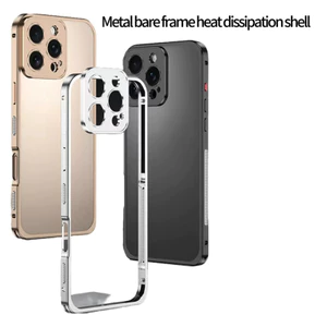 Ốp Lưng Siêu Mỏng Khung Kim Loại Nhôm Cứng Cho iPhone 17 16 15 12 13 14 Pro Max 15 16 Plus Vỏ Bảo Vệ Hợp Kim Có Ống Kính