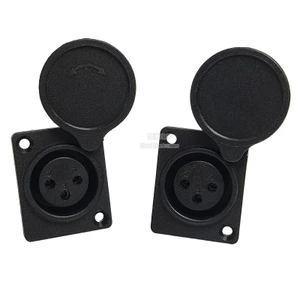 Ghế ngồi nữ XLR ba lõi Pin Lithium Ghế đầu Carbon hàng không 3P có vỏ giao diện sạc có nắp bụi