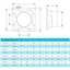 Khớp nối ống thông gió ITRUMPET, Đầu nối mặt bích tường ABS 100-300MM, Phụ kiện gia đình Đầu nối ống xả màu đen Ống thông gió