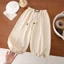Hàng sẵn có Vận chuyển nhanh Mùa hè Ice Silk Hemp Bloomers Hợp thời trang Rời mát mẻ Hoa thoáng khí Phong cách mỏng Nam Nữ Bé Chống muỗi