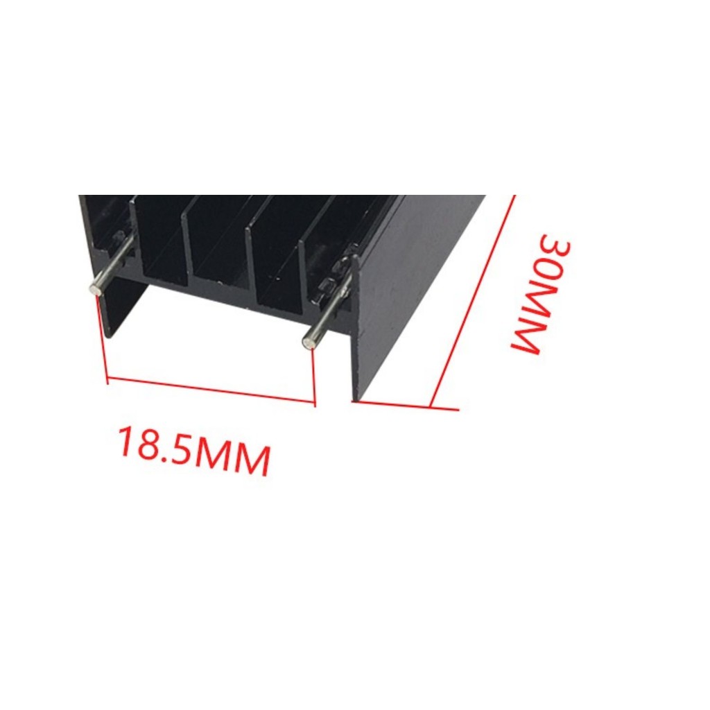Bộ tản nhiệt 23 * 16 * 25mm 23 * 16 * 30 với kim đen TDA7294 / L298, v.v. IC Bộ tản nhiệt chuyên dụng