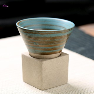 Cốc cà phê hình nón cổ điển Cốc trà gốm thô Nhật Bản dành cho các cuộc họp gia đình