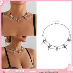 Vòng cổ đầu lâu hình chim Gothic - Phù hợp cho lễ hội và sự kiện âm nhạc