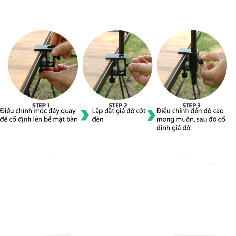 Giá Treo Đèn Camping,Móc Treo Đèn Lồng Cắm Trại Ngoài Trời Bằng Kim Loại Thông Dụng,xoay 270 °